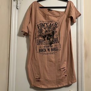 Fashion Nova off shoulder T-shirt dress